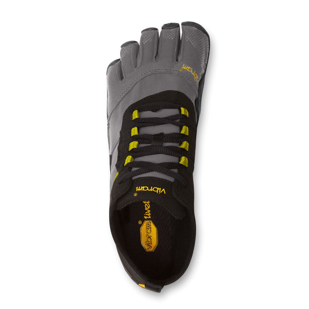 Vibram Five Fingers Mens Barefoot Shoes - Black/Grey - V-Trek - 23549-LXRA